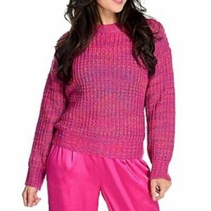 Band of Gypsies Fuschia Marled Knit Sweater